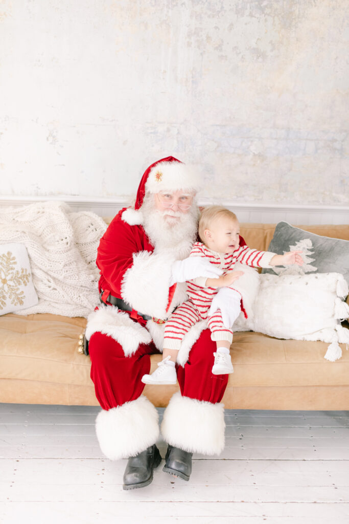 boston holiday mini session with santa and baby