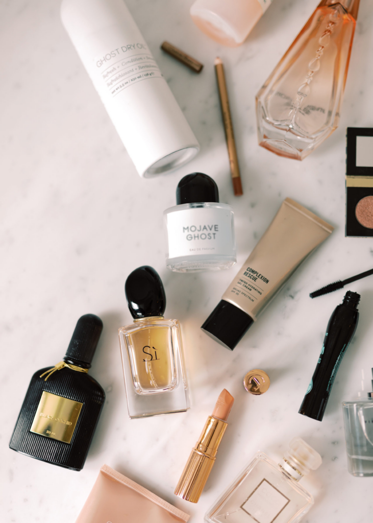 maternity makeup close up of products