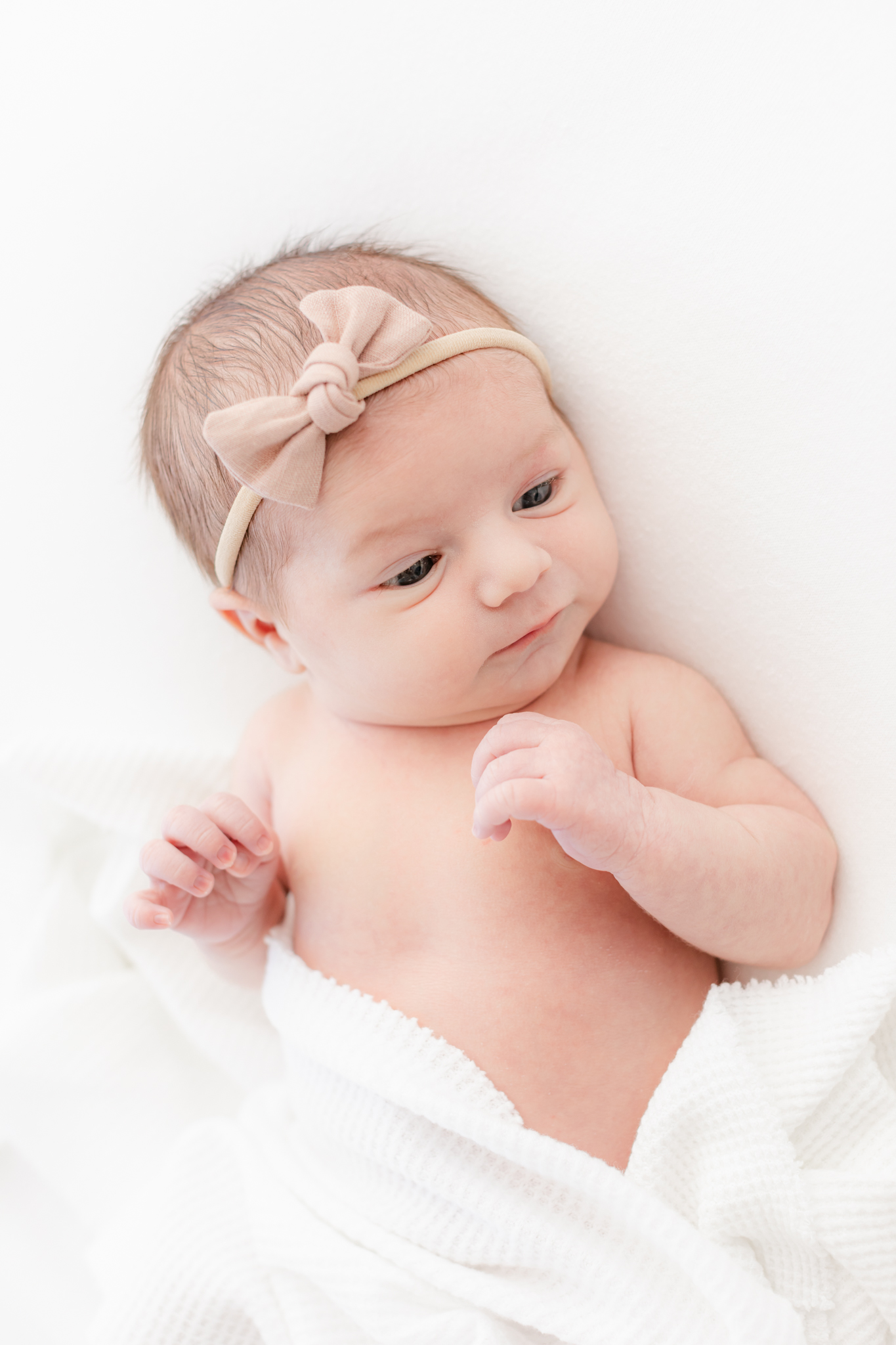 photograph of newborn baby girl taken by metrowest boston newborn photographer