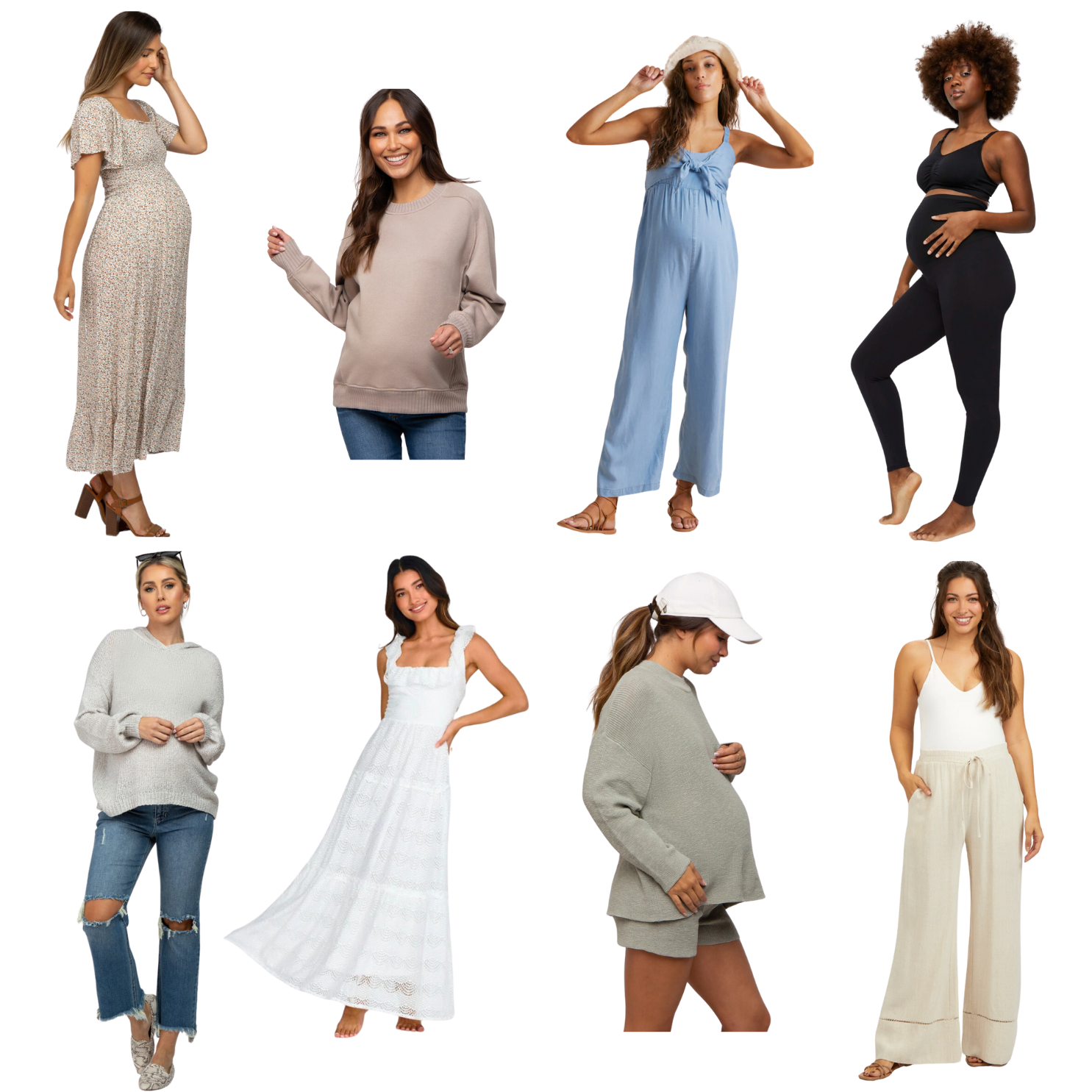 collage of boston maternity clothes